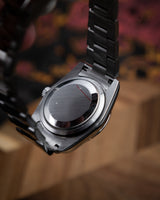 Black cloud dial watch